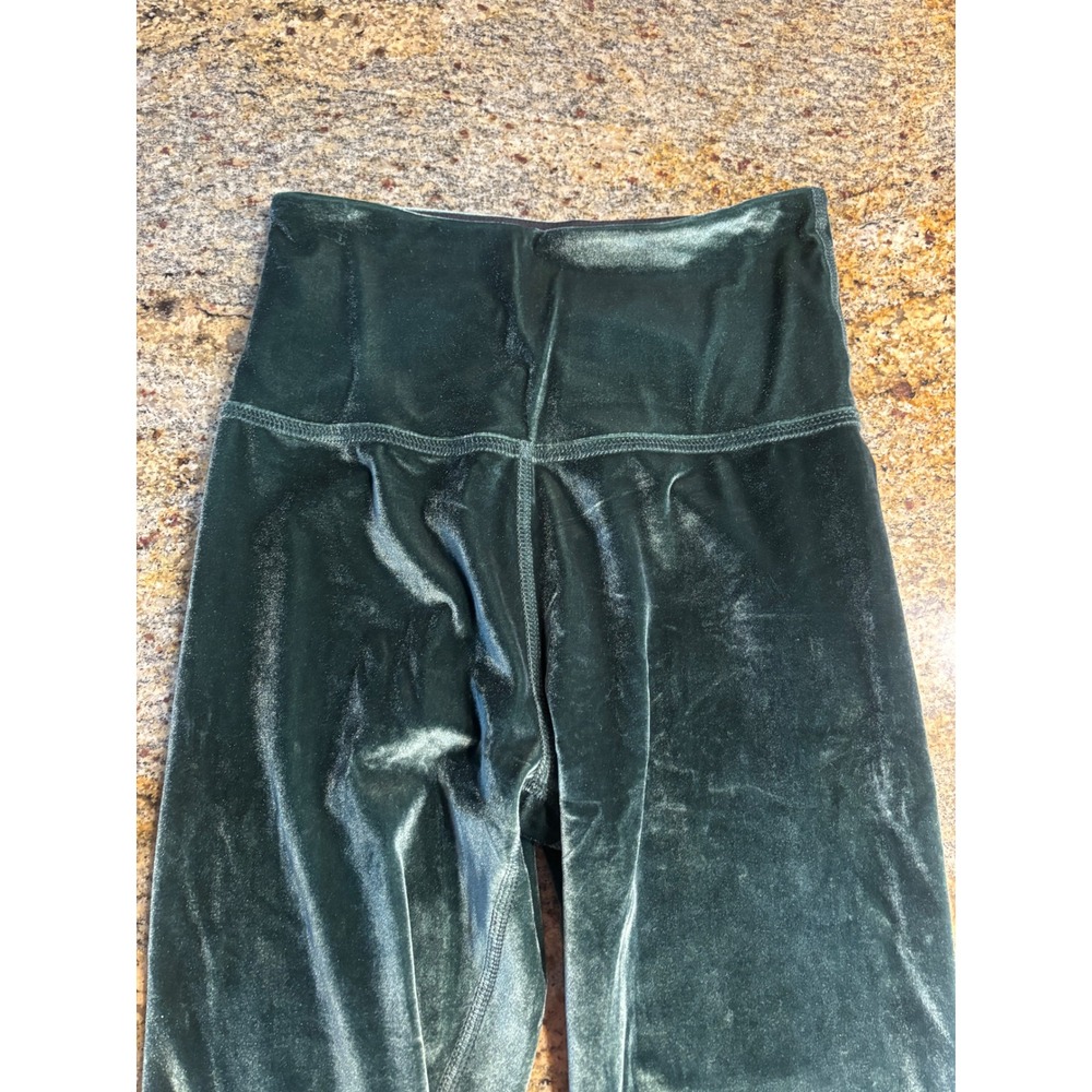 Beyond Yoga Womens High Waisted Velvet Leggings Forest Green Size Small
